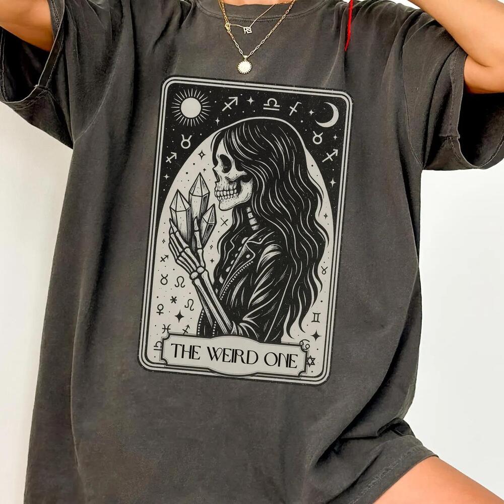 The Weird One Tarot Card Shirt, Halloween Skeleton T-Shirt Gift Metaphysical